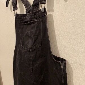 Forever 21 Black Denim Overall Dress in size Small.